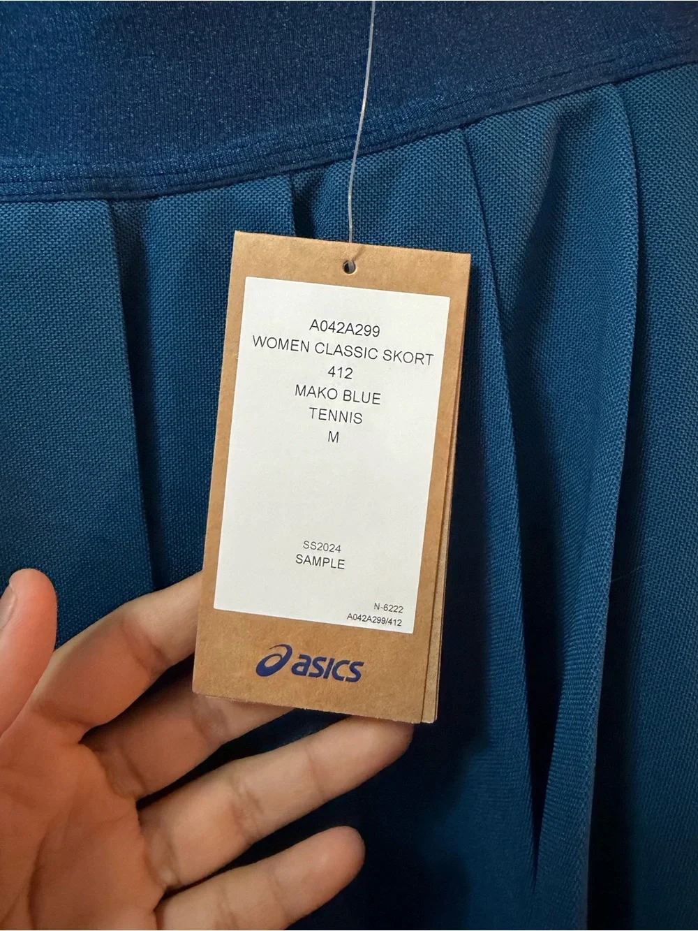 ASICS Teal Blue Pleated Skater Skirt